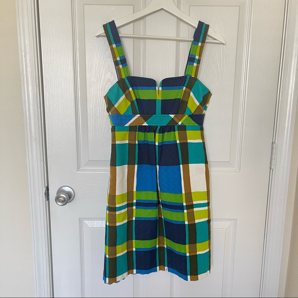 Revolve Trina Turk Nanna Dress Plaid Sweetheart - 4 - Picture 2 of 8